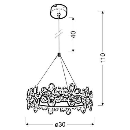 LED-Kronleuchter an Schnur ARVIN LED/14W/230V