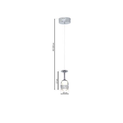 LED-Kronleuchter an Schnur COPPA 1xLED/5W/230V