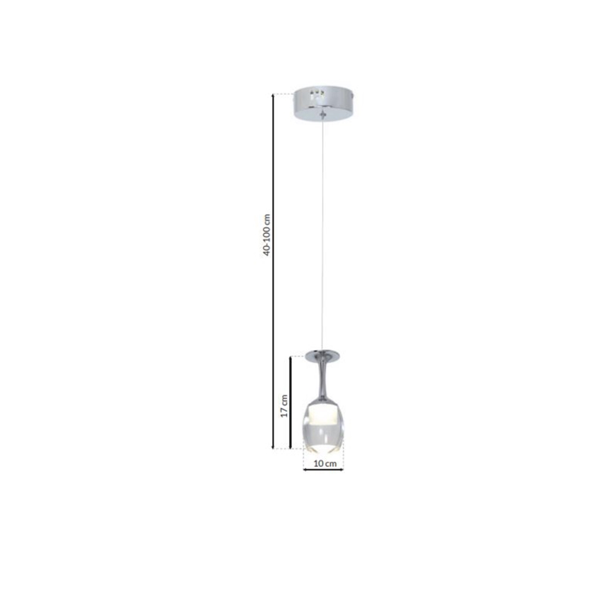 LED-Kronleuchter an Schnur COPPA 1xLED/5W/230V