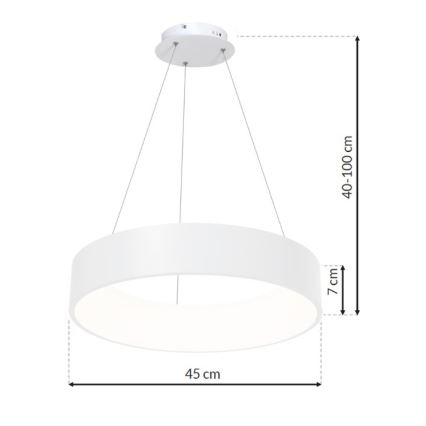 LED-Kronleuchter an Schnur OHIO LED/24W/230V