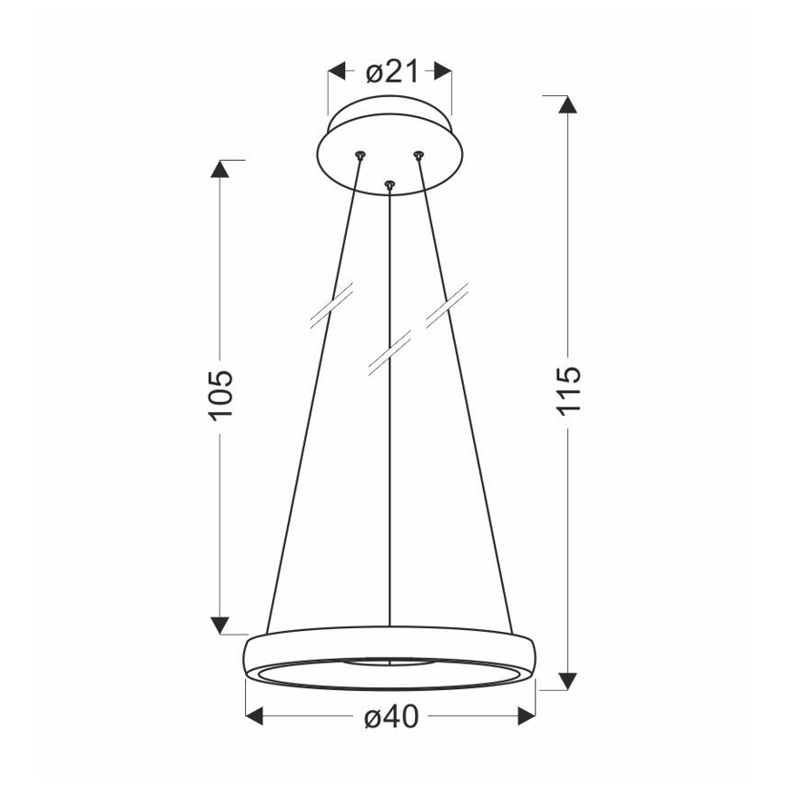 LED-Kronleuchter HASHIM LED/22W/230V d 40 cm kupfern