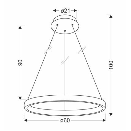 LED-Kronleuchter HASHIM LED/34W/230V d 60 cm kupfern