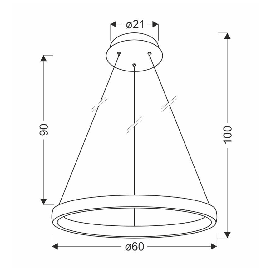 LED-Kronleuchter HASHIM LED/34W/230V d 60 cm kupfern