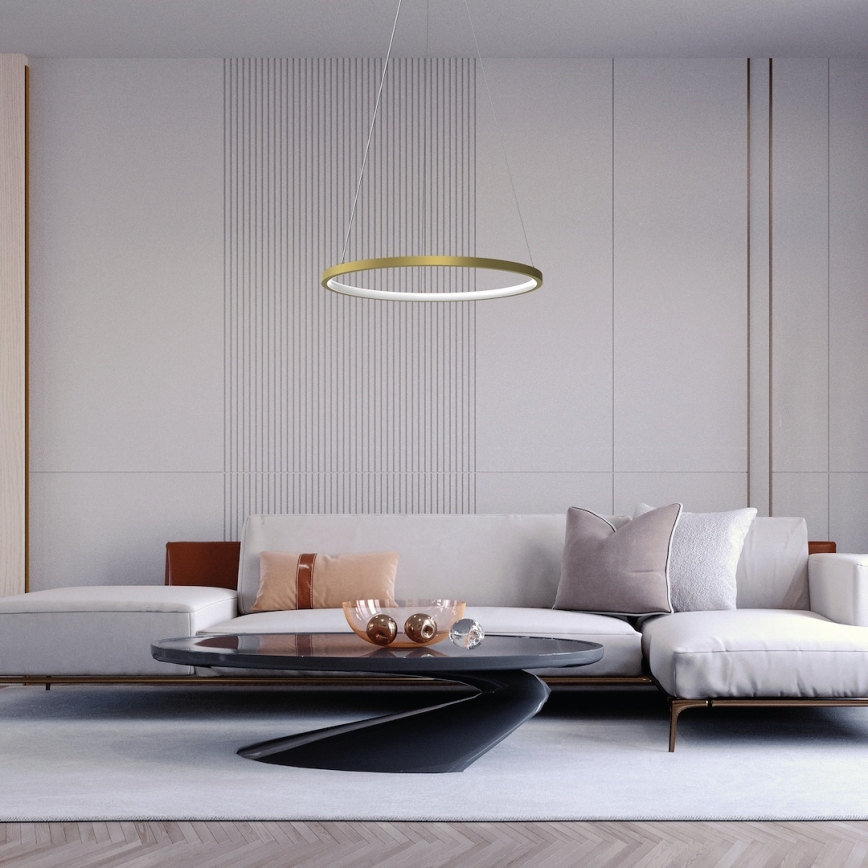 LED-Kronleuchter HOOP LED/27W/230V d 50 cm 4000K golden