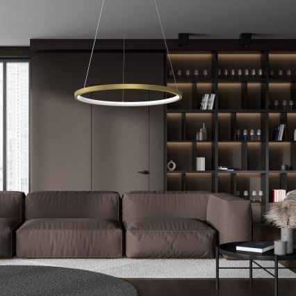 LED-Kronleuchter HOOP LED/27W/230V d 50 cm 4000K golden