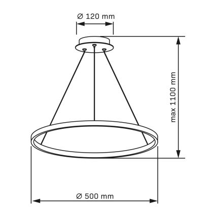 LED-Hängeleuchte LEA LED/20W/230V 4000K d 50 cm golden