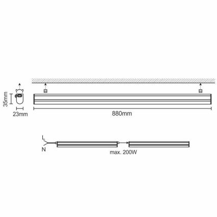 LED Küchenleuchte LED/12W/230V 4000K