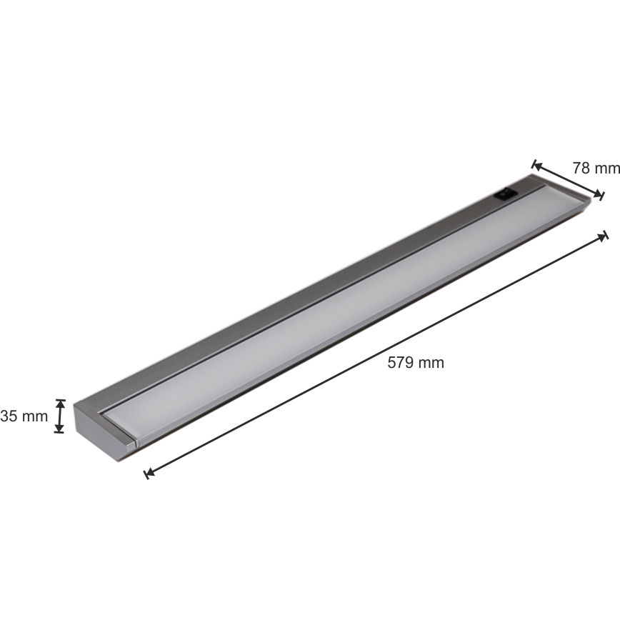 LED-Küchenunterbauleuchte LED/10W/230V silber