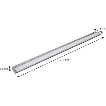 LED-Küchenunterbauleuchte LED/15W/230V silber