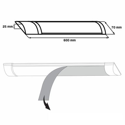 LED-Küchenunterbauleuchte LED/18W/230V 4000K 60 cm weiß