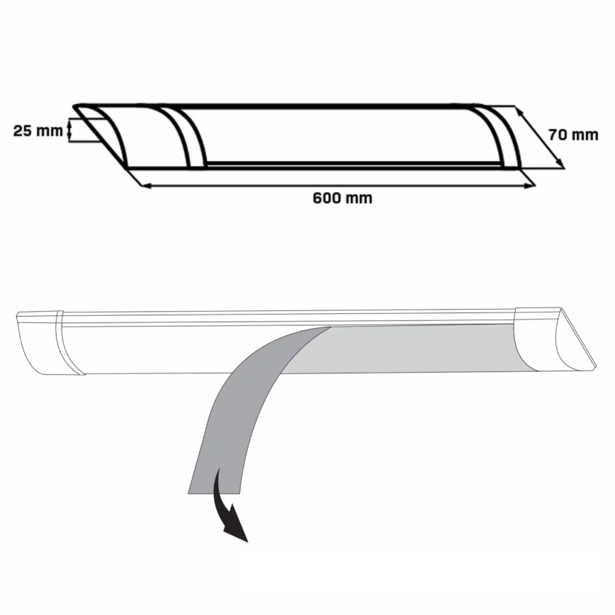 LED-Küchenunterbauleuchte LED/18W/230V 4000K 60 cm weiß
