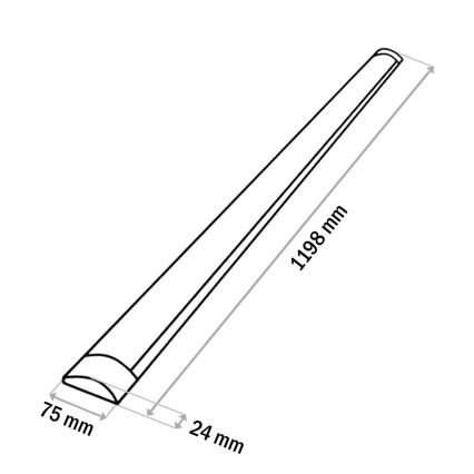 LED-Küchenunterbauleuchte QTEC LED/36W/230V 120 cm schwarz