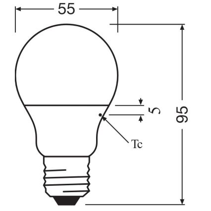 LED-Lampe A40 E14/4,9W/230V 2700K - Osram