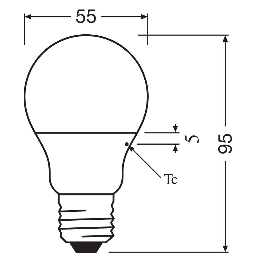 LED-Lampe A40 E14/4,9W/230V 2700K - Osram