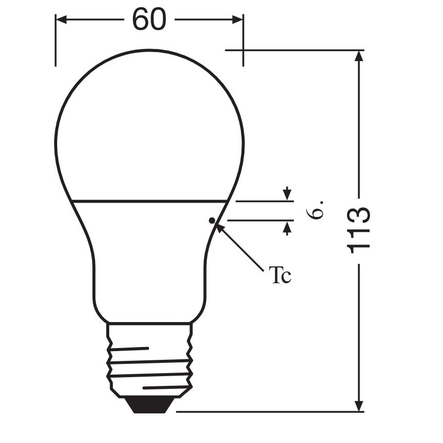 LED-Lampe A60 E27/8,5W/230V 2700K - Osram
