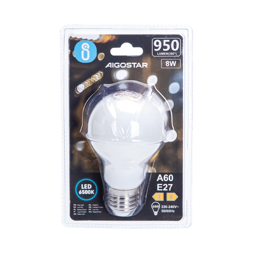 LED-Lampe A60 E27/8W/230V 6500K - Aigostar
