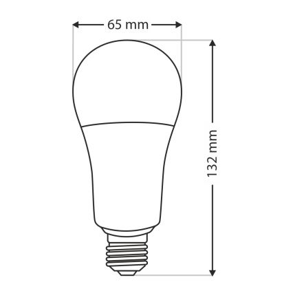 LED-Lampe A65 E27/18W/230V 4200K