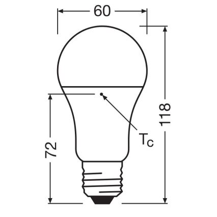 LED-Lampe aus recyceltem Kunststoff A100 E27/14W/230V 4000K - Osram