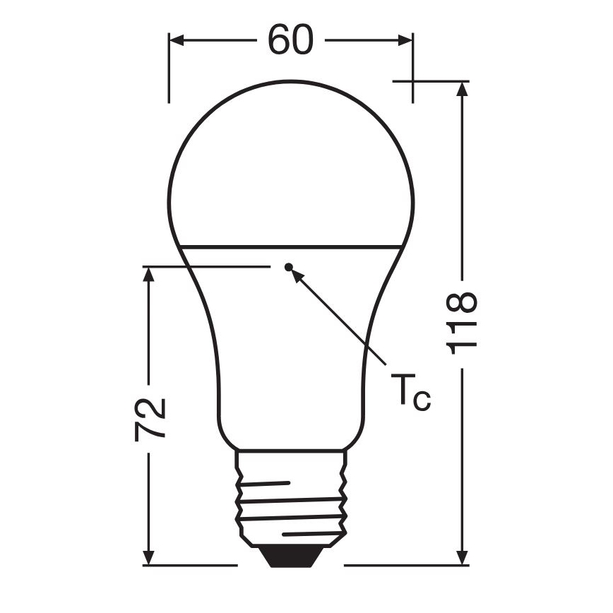 LED-Lampe aus recyceltem Kunststoff A100 E27/14W/230V 4000K - Osram