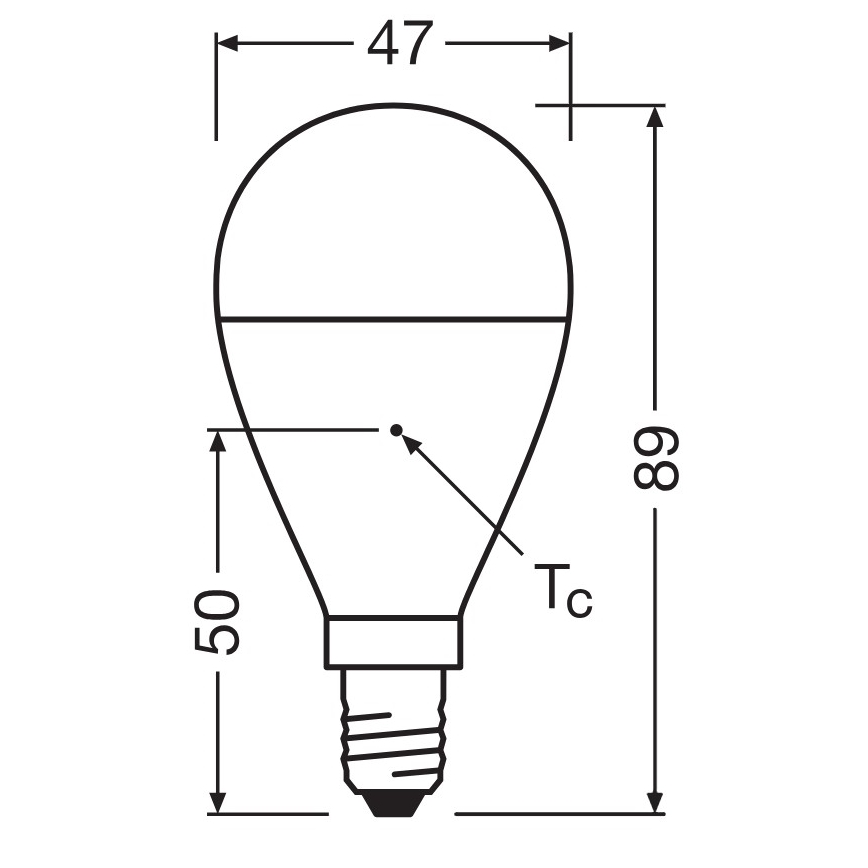LED-Lampe aus recyceltem Kunststoff P45 E14/7,5W/230V 2700K - Osram