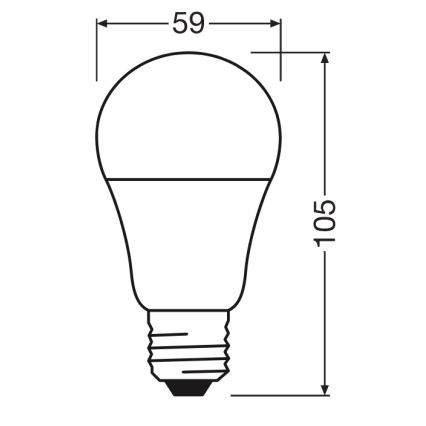 LED-Lampe CLASSIC A60 E27/8W/230V 4000K - Ledvance