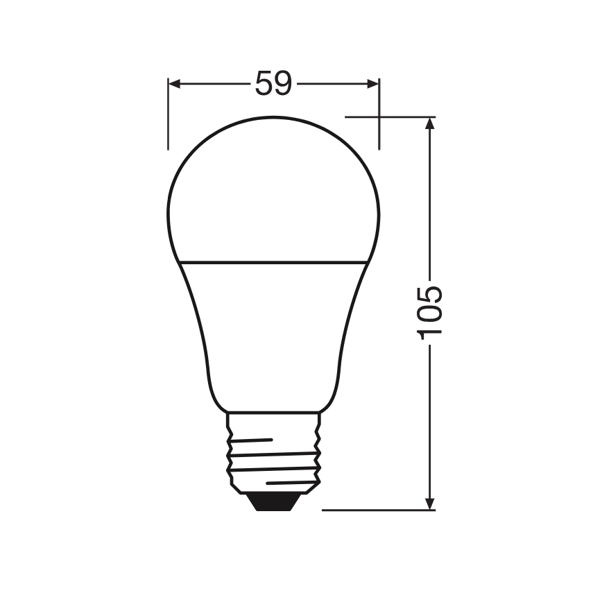 LED-Lampe CLASSIC A60 E27/8W/230V 4000K - Ledvance