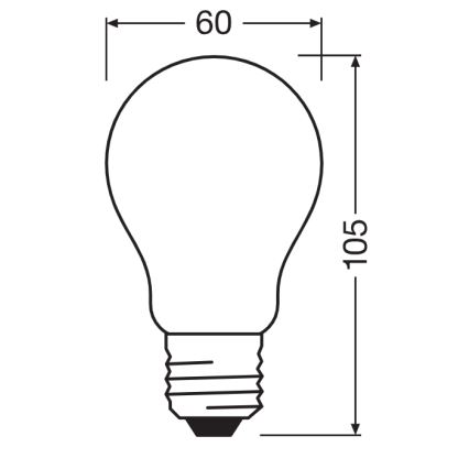 LED-Lampe CLASSIC FILAMENT A60 E27/7,2W/230V 2700K - Ledvance