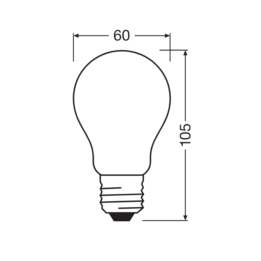 LED-Lampe CLASSIC FILAMENT A60 E27/7,2W/230V 2700K - Ledvance