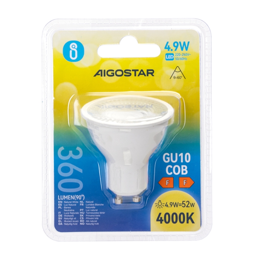 LED-Lampe COB GU10/4,9W/230V 4000K - Aigostar