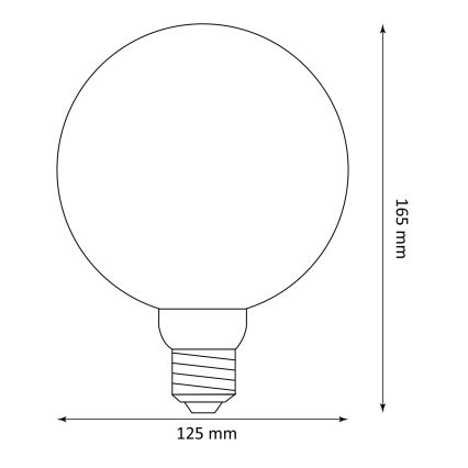 LED-Lampe DECO VINTAGE FILAMENT G125 E27/4W/230V 1800K