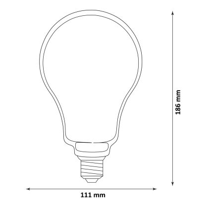LED-Lampe DECO VINTAGE FILAMENT O110 E27/4W/230V 1800K