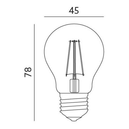 LED-Lampe E27/4W/230V 3000K