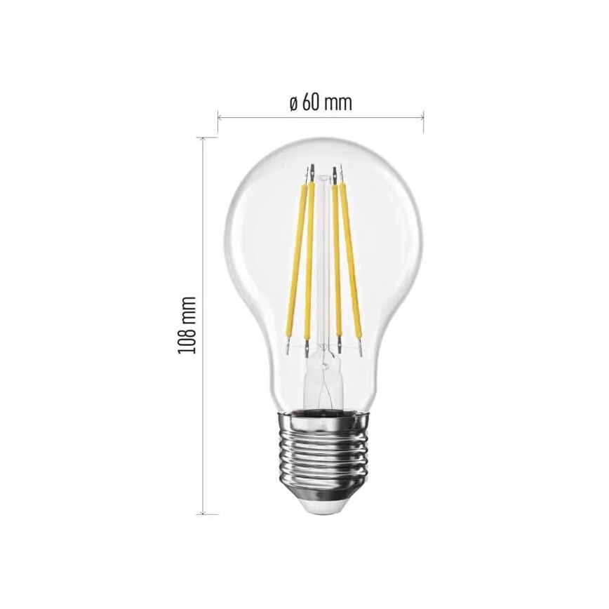 LED-Lampe FILAMENT A60 E27/5W/230V 2700K Energieklasse A