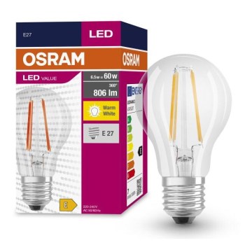 LED-Lampe FILAMENT A60 E27/6,5W/230V 2700K - Osram