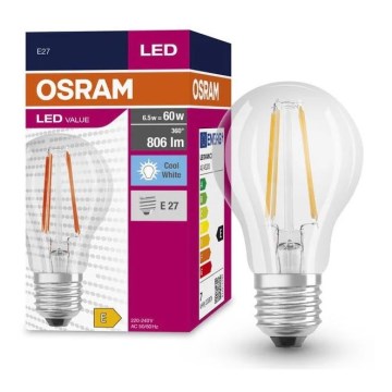 LED-Lampe FILAMENT A60 E27/6,5W/230V 4000K - Osram