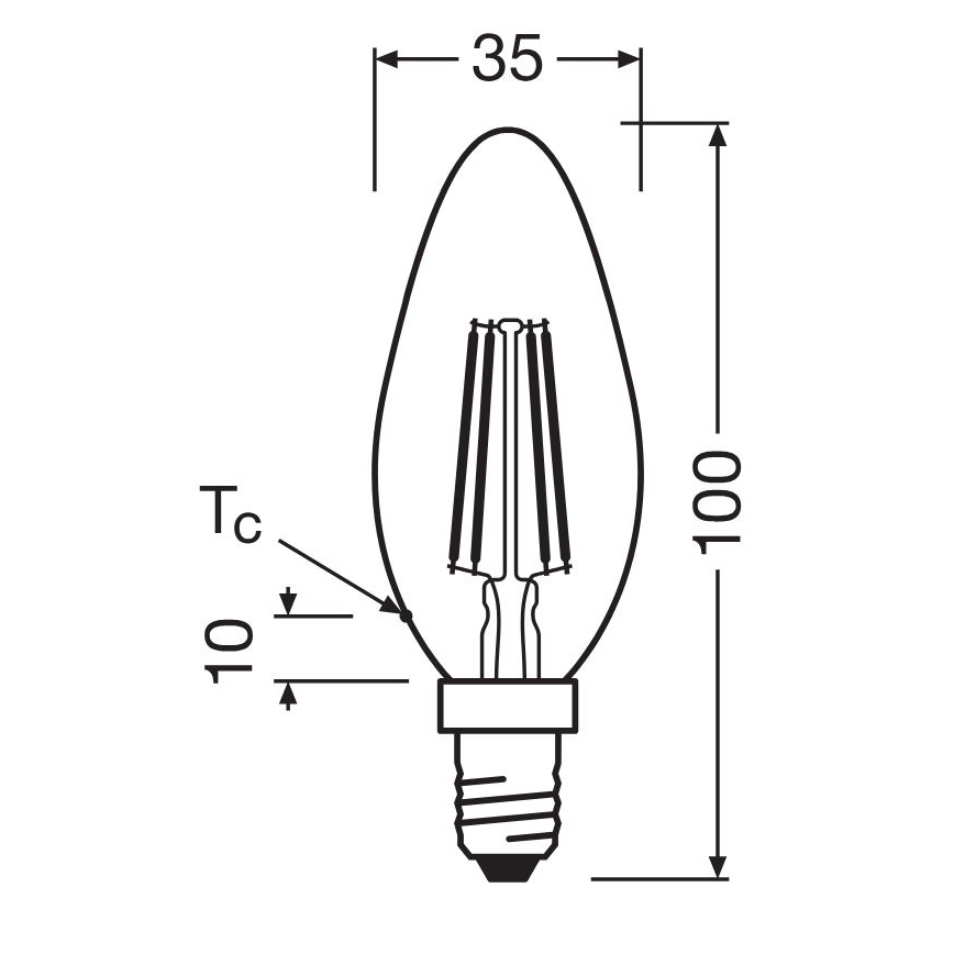 LED-Lampe FILAMENT B40 E14/4W/230V 2700K - Osram