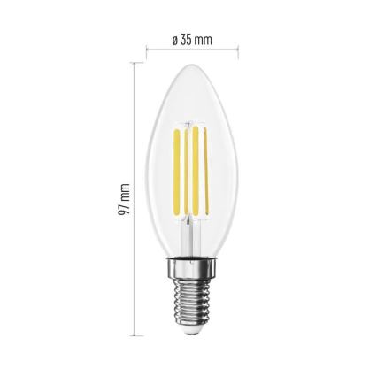 LED-Lampe FILAMENT E14/3,8W/230V 2700K Energieklasse A