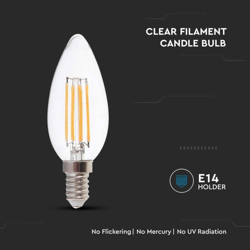 LED-Lampe FILAMENT E14/4W/230V 4000K