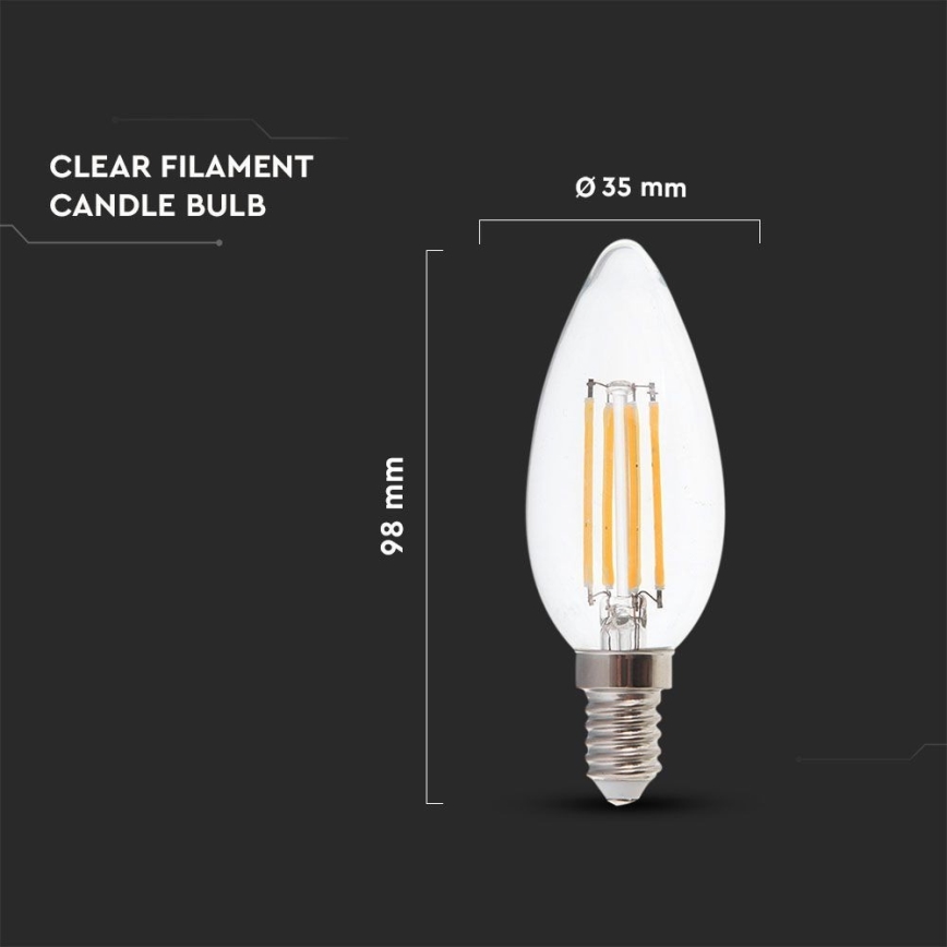 LED-Lampe FILAMENT E14/4W/230V 4000K