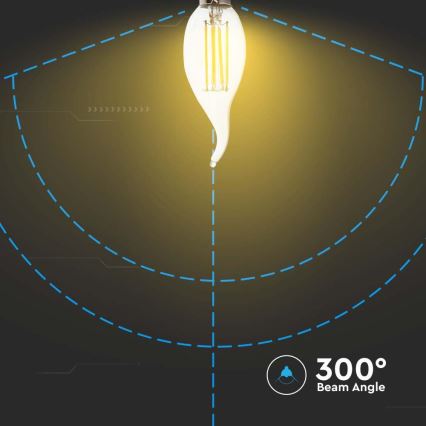 LED-Lampe FILAMENT E14/4W/230V 6500K