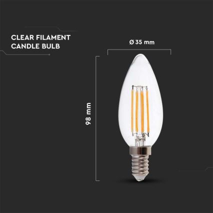 LED-Lampe FILAMENT E14/5,5W/230V 3000K