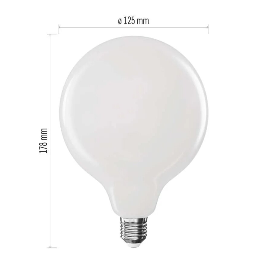 LED-Lampe FILAMENT G125 E27/18W/230V 4000K