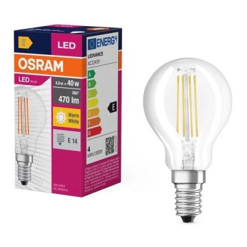 LED-Lampe FILAMENT P40 E14/4W/230V 2700K - Osram