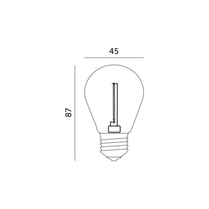LED-Lampe FILAMENT ST45 E27/1W/230V 2700K