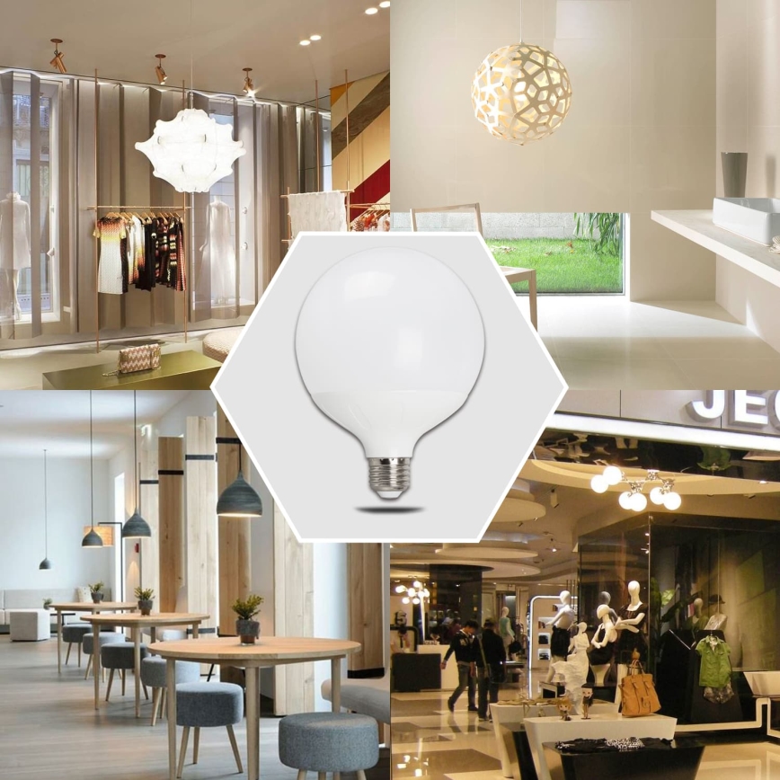 LED-Lampe G120 E27/18W/230V 3000K - Aigostar