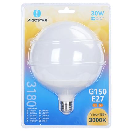 LED-Lampe G150 E27/30W/230V 3000K - Aigostar