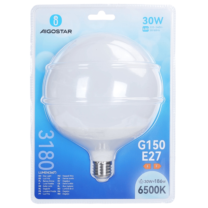 LED-Lampe G150 E27/30W/230V 6500K - Aigostar