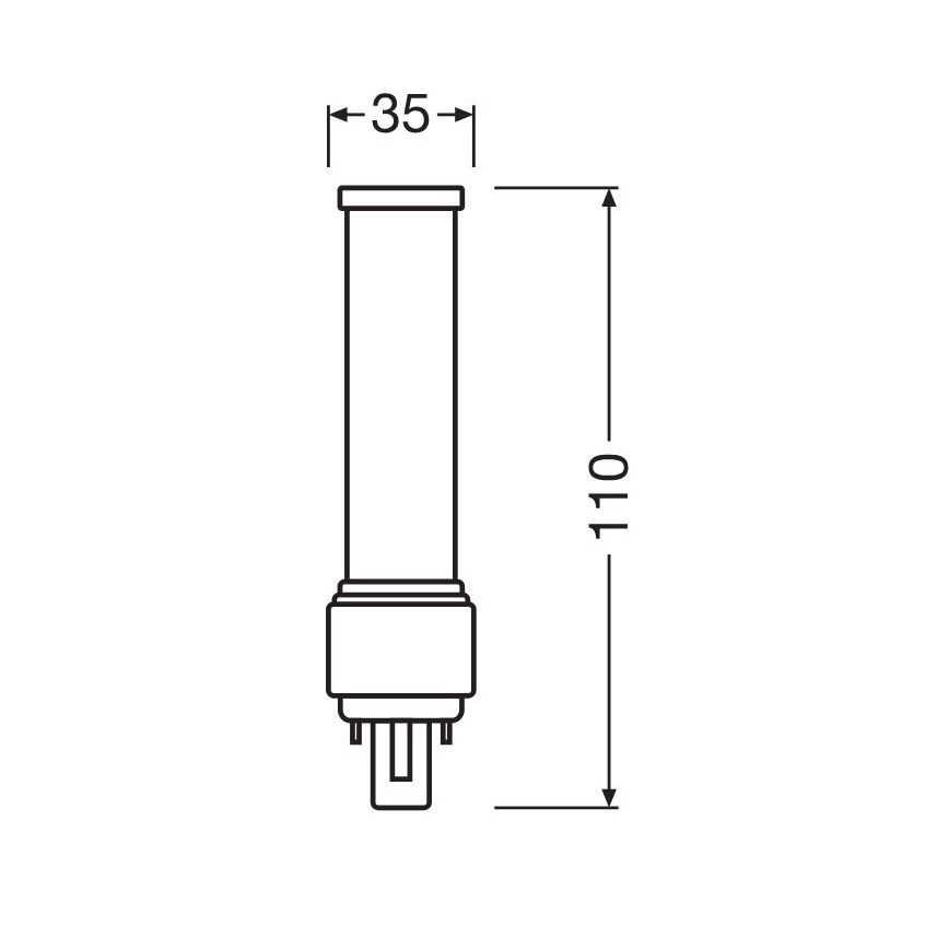 LED-Lampe G24d-1/5W/230V 3000K - Osram