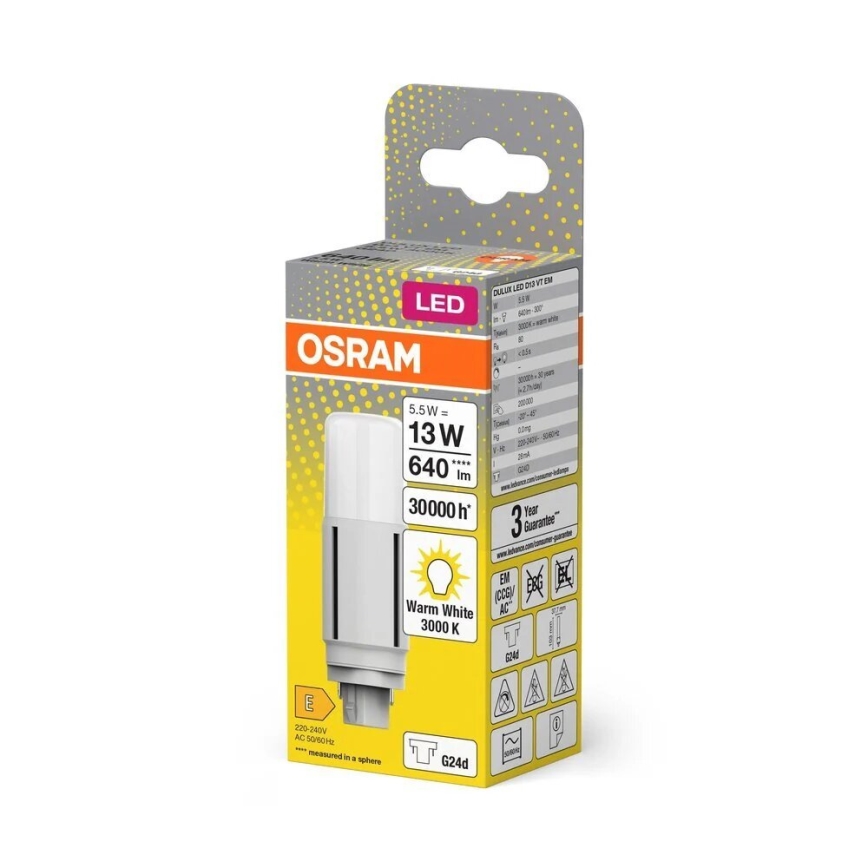 LED-Lampe G24d/5,5W/230V 3000K - Osram