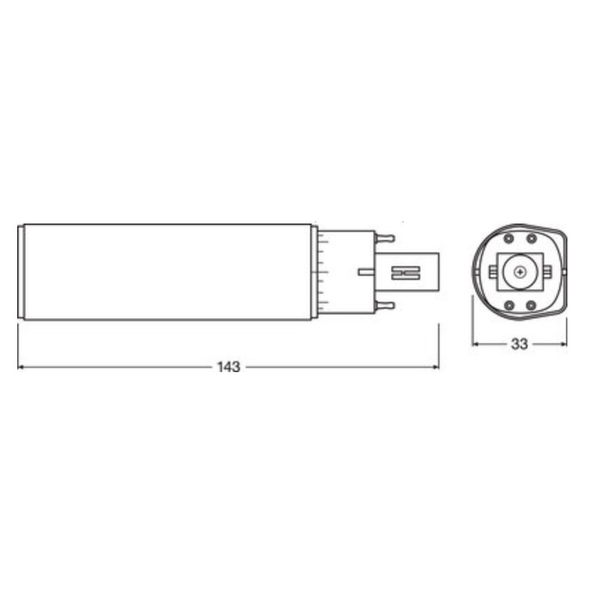 LED-Lampe G24q-1/6W/230V 4000K - Osram